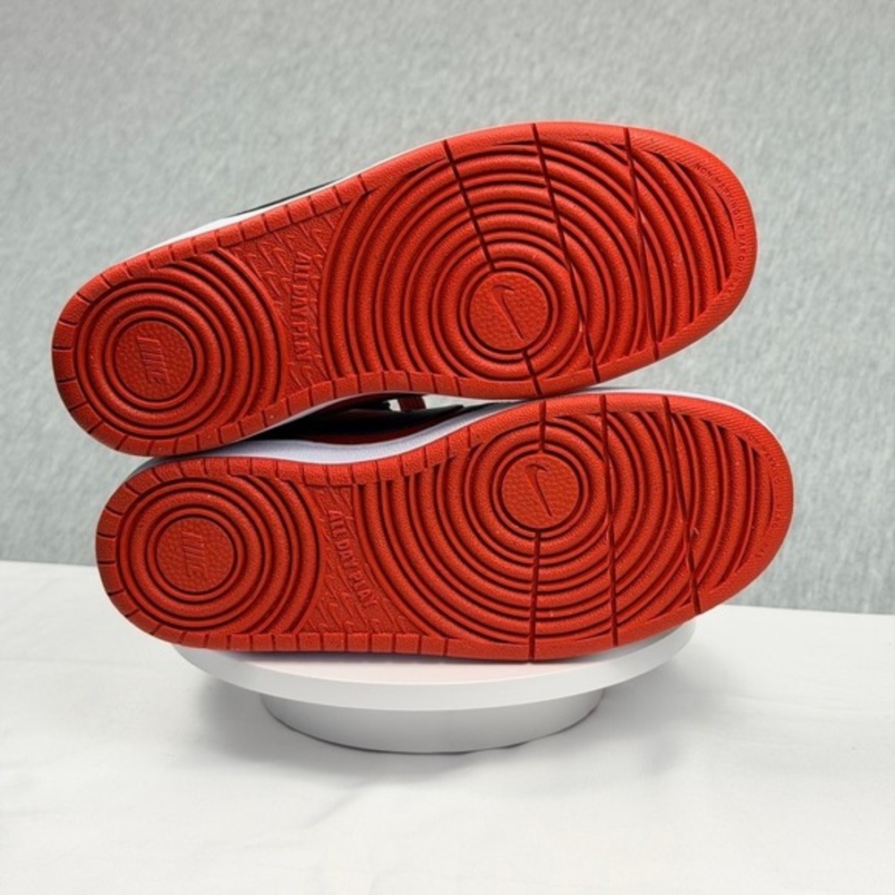 Nike Court Borough Mid 2 GS Bred Red Black Sneakers CD7782-602 Size 5Y BNIB - Picture 7 of 11